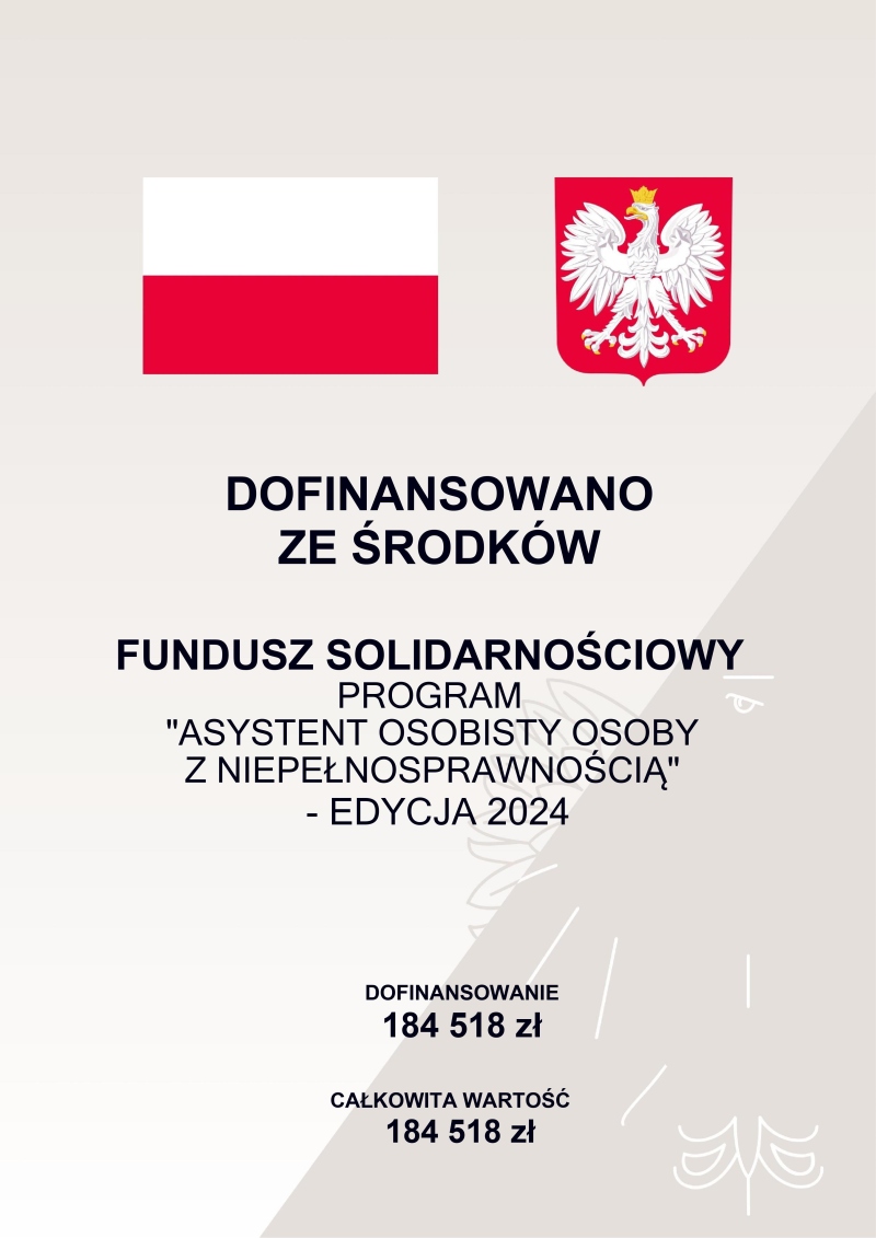 Plakat asystent osobisty osoby niepełnosprawnej