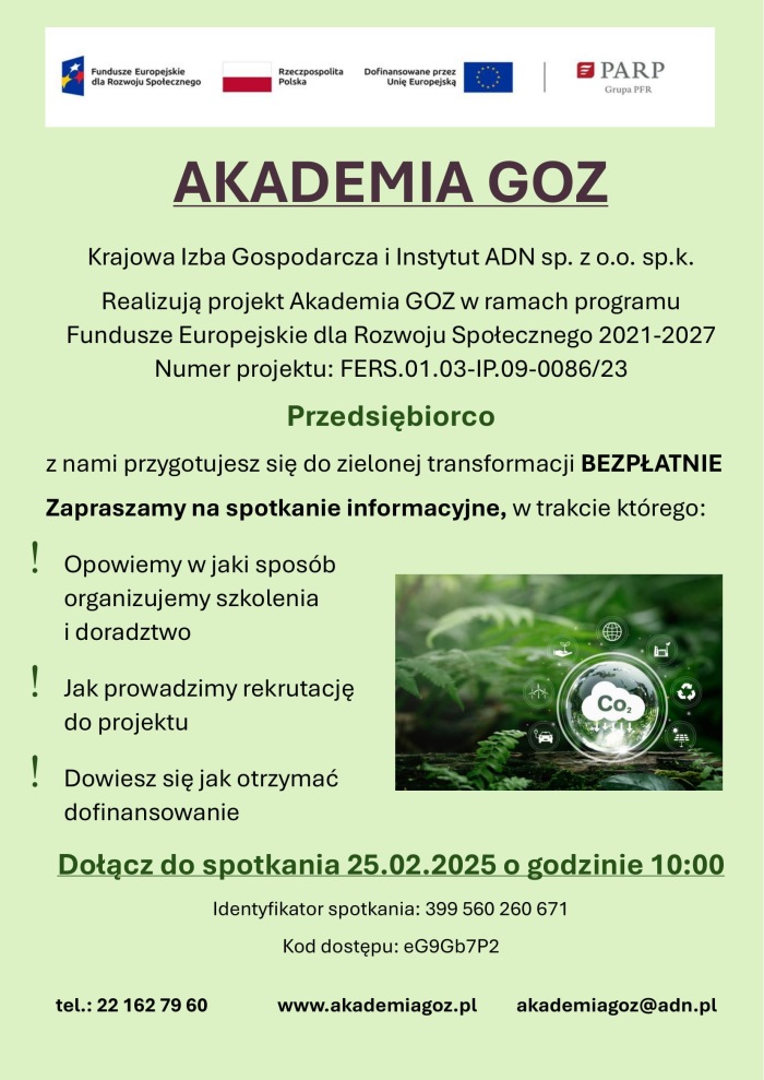 Zaproszenie Akademia GOZ 1