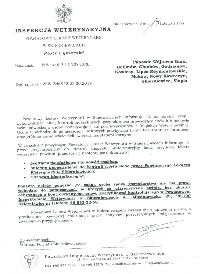 inspekcja weterynaryjna informacja