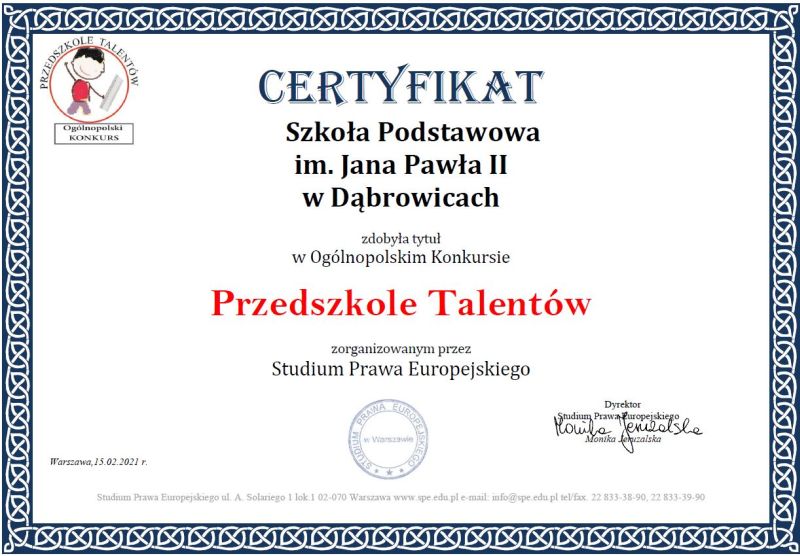 przedszkole talentow
